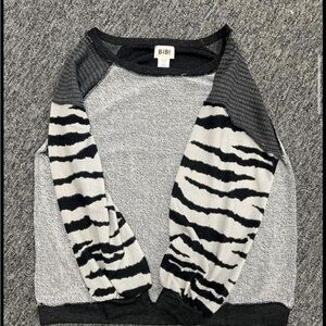 BiBi Monochrome Striped Sweatshirt